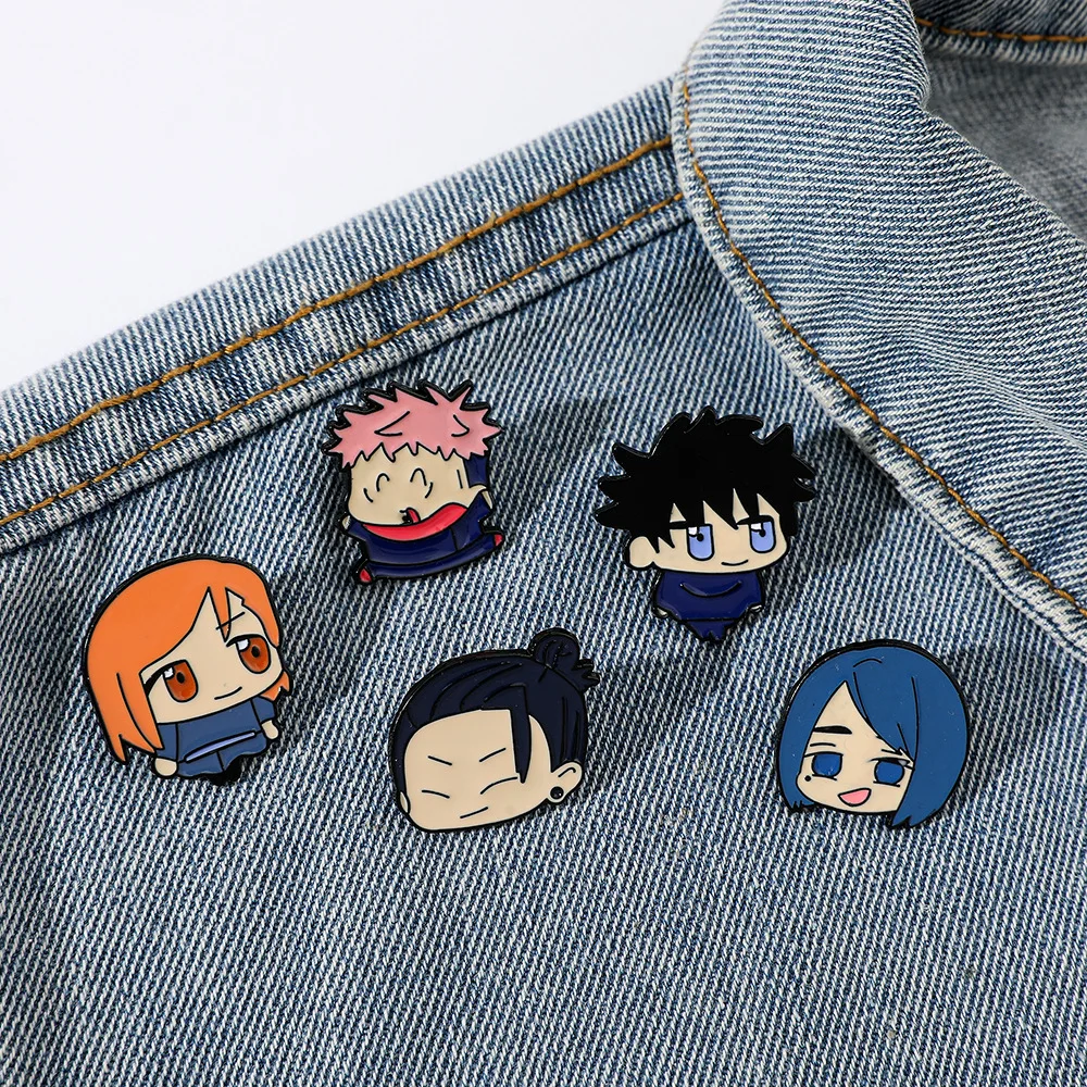 

Jujutsu Kaisen Enamel Pins Gojo Satoru Geto Suguru Itadori Yuji Custom Brooches Lapel Badges Cartoon Jewelry Gift for Friends