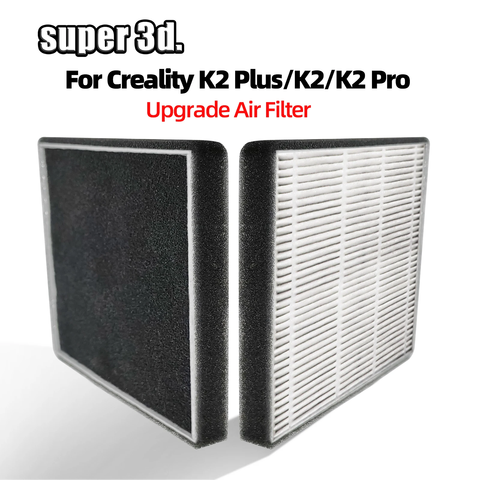 For Creality K2/K2 Pro/K2 Plus HEPA Activated Carbon Upgrade Air Filter Ultra For K2 Plus 3D Printers Accessories OEM Replacemen