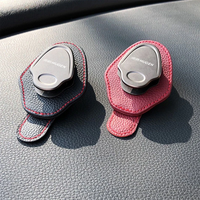 Car Sun Visor Glasses Holder Sunglasses Card Clip Auto Accessories For Honda Mugen Power Civic Accords CRV Hrv Jazz CBR VTEC VFR view 2