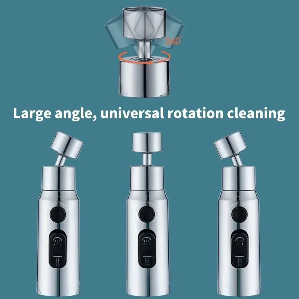 1pc 3 in1 Flexible Küche Wasserhahn Waschbecken Mischbatterie Sprayer Kopf Gefilterte Wasserhahn Schwarz Austauschbare Wasserhahn