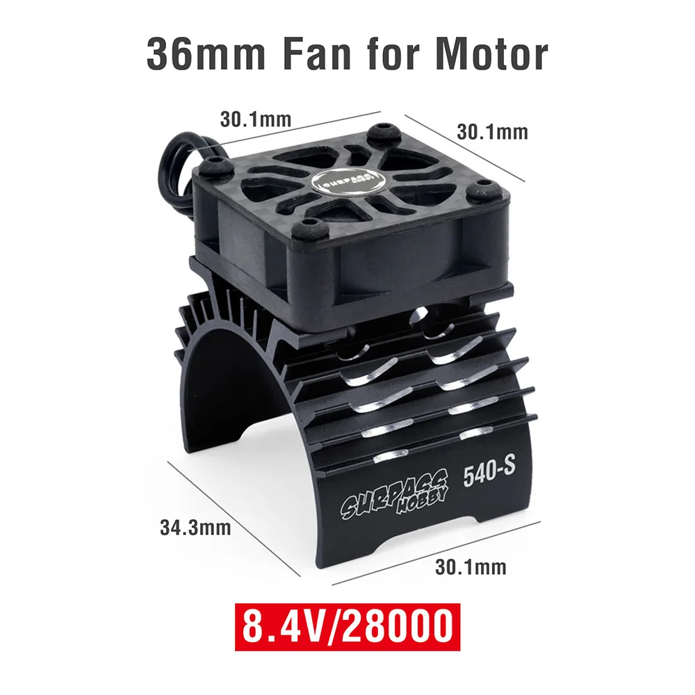 SURPASS HOBBY RC Motor Fan Cooling Heatsink for 380 390 540 550 Brushless Motor 28/29/36mm