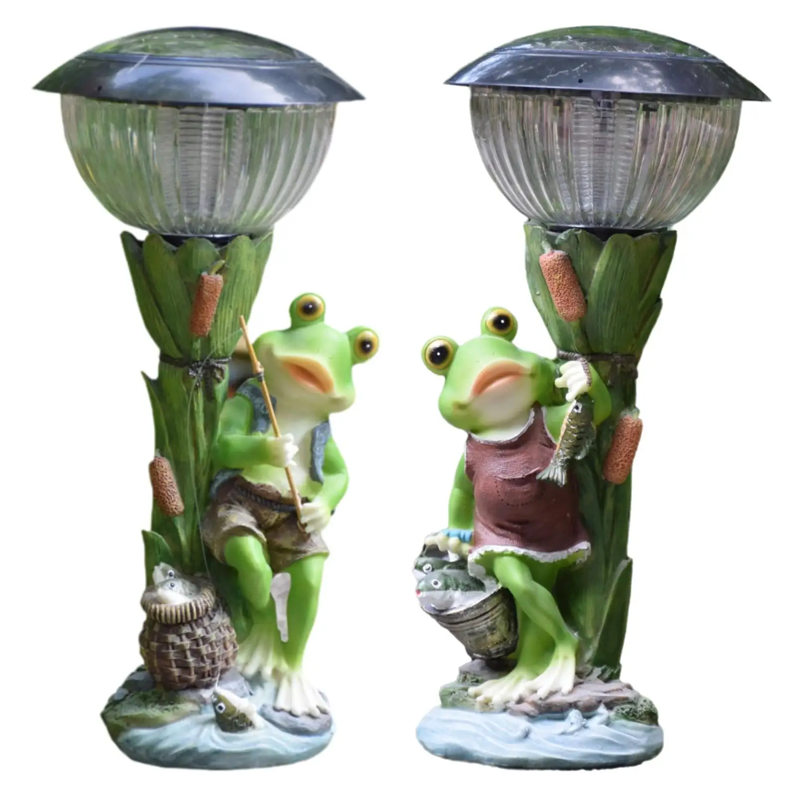 

Frog Statue Solar Light Yard Decoration, Unique, Resin for Patio Porch Lawn