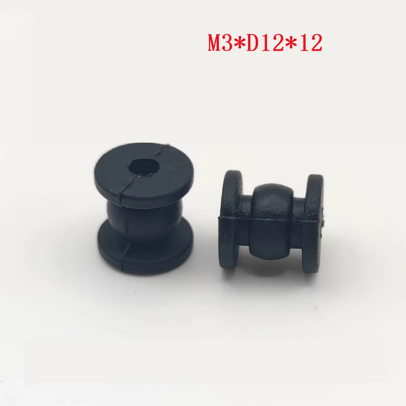 10PCS M3*D12*12 Gimbal Shock Absorbing Ball, 12mm Rubber Coated Buffer Ball for FPV Drone