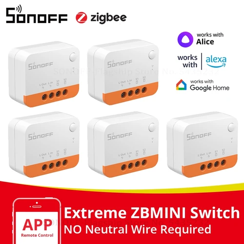 SONOFF-Módulo de interruptor inteligente Itead piezas Zigbee, dispositivo de Control de 2 vías para automatización del hogar, sin cable neutro, DIY, 1/3/5 ZBMINI-L2 interruptor sonoff sin neutro