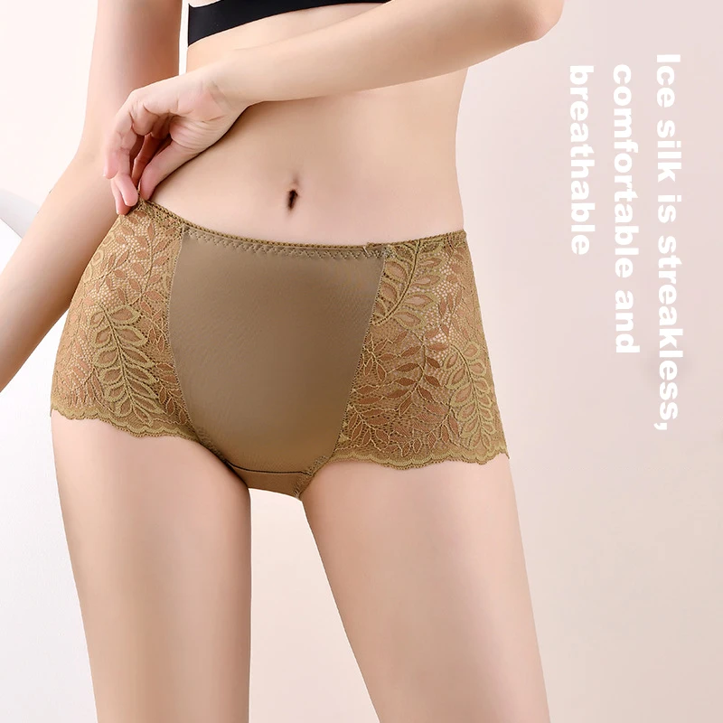 3pcs Sexy Lace Panties Women\'s Underpants Solid Color Large Size High waist Briefs Breathable Lift buttocks Female Underwear