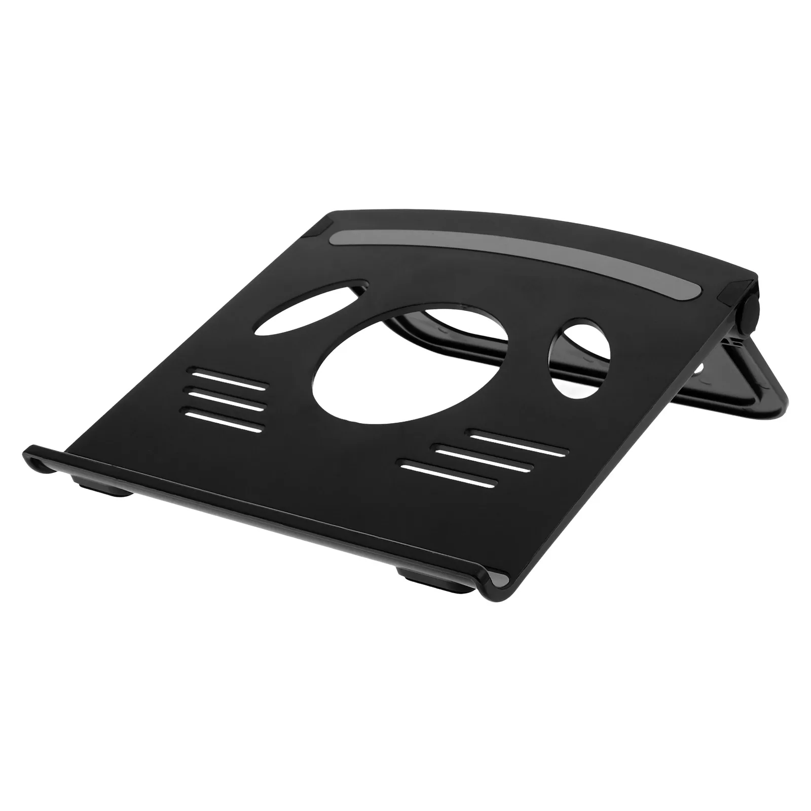 

Laptop Cooling Stand Black Foldable Notebook Rack for Desk ABS Silicone Material Space-saving Anti-slip Pads Cost-effective