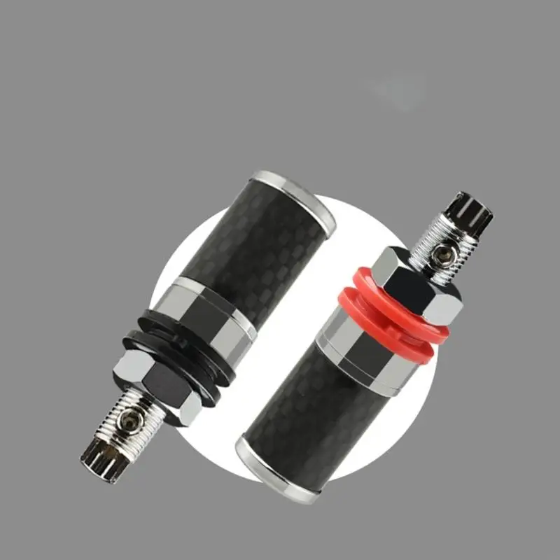 2 Stück 4 mm Bananenstecker, schweißfreie Kupferklemme für 4 mm Bananenbuchse, schwarze und rote Bananenbuchsen-Bindungspfosten – Detail 3