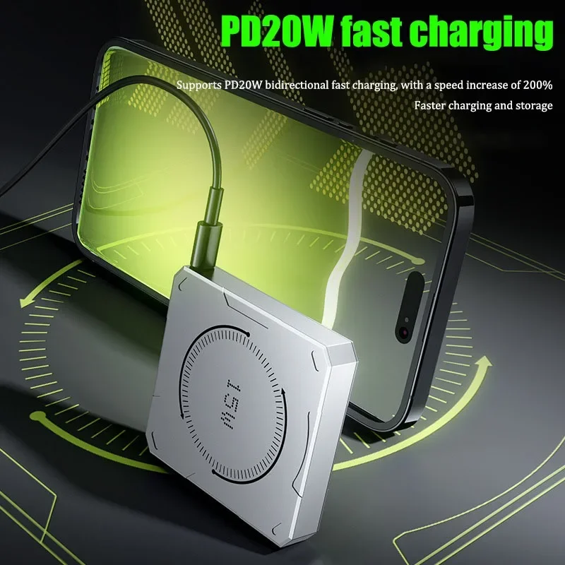 Portable 15W Wireless Fast Charging 5000mAh Magsafe Power Bank Supports Charging Multiple Devices At The Same Time Powerbank