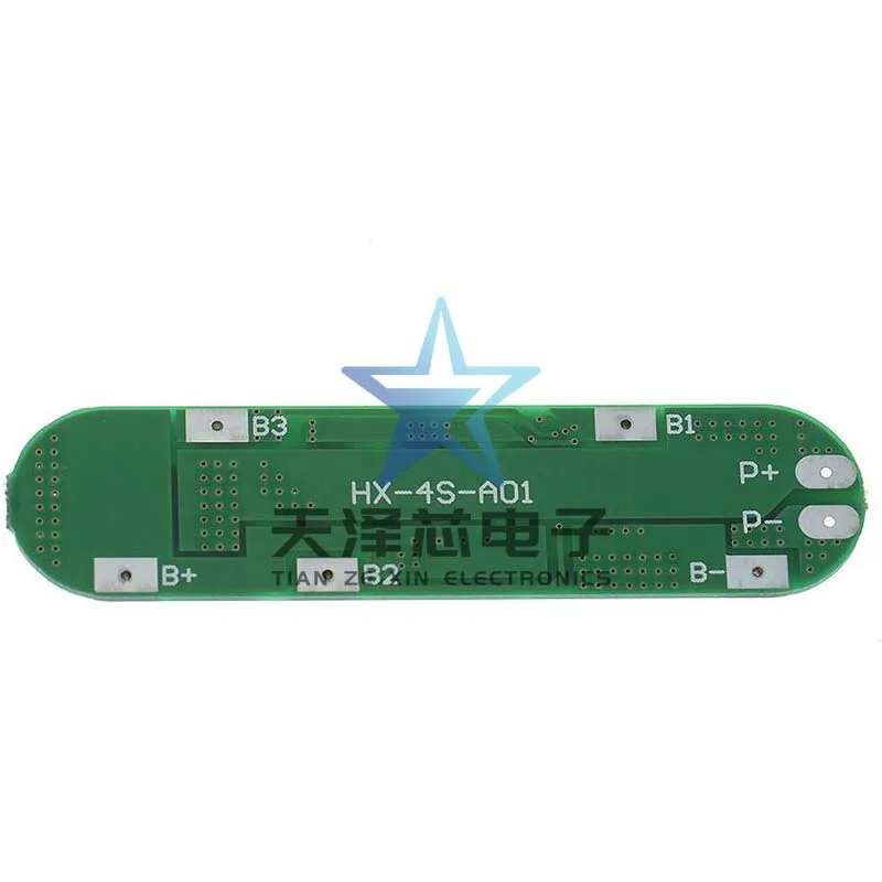 4 strings of 14.8V 18650 lithium polymer battery protection board 16.8V anti-overcharge over-discharge 12A current limit