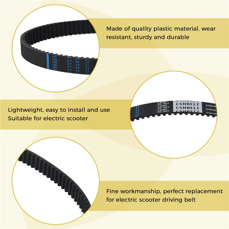 Classic-Driving Belt Band Accessory For E-Scooter Electric Bike Black Replacement Belt For Electric Scooter E-Scooter 535-5M-15