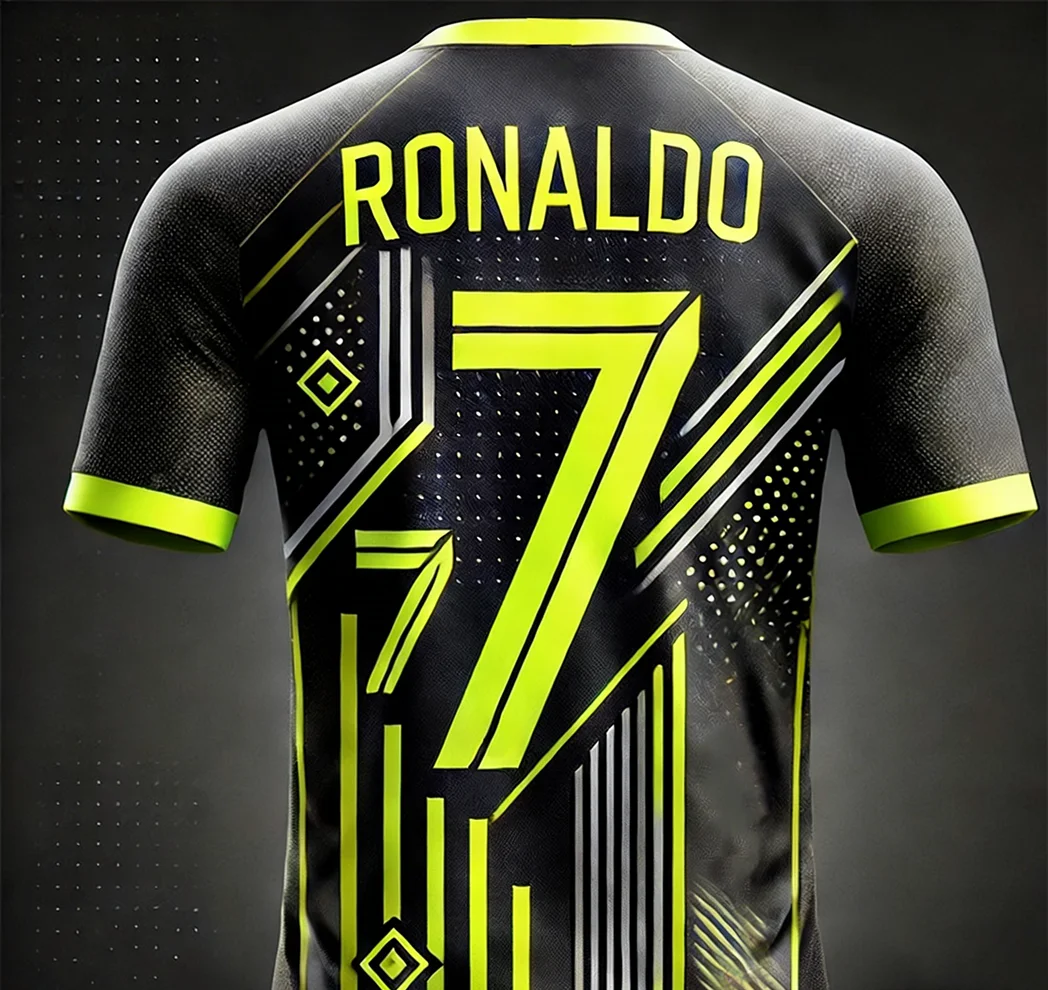 7 Number Football Jersey for Kids Adults CR7 Style Soccer Uniform Oversize Short Sleeve Training T Shirt Sports Top