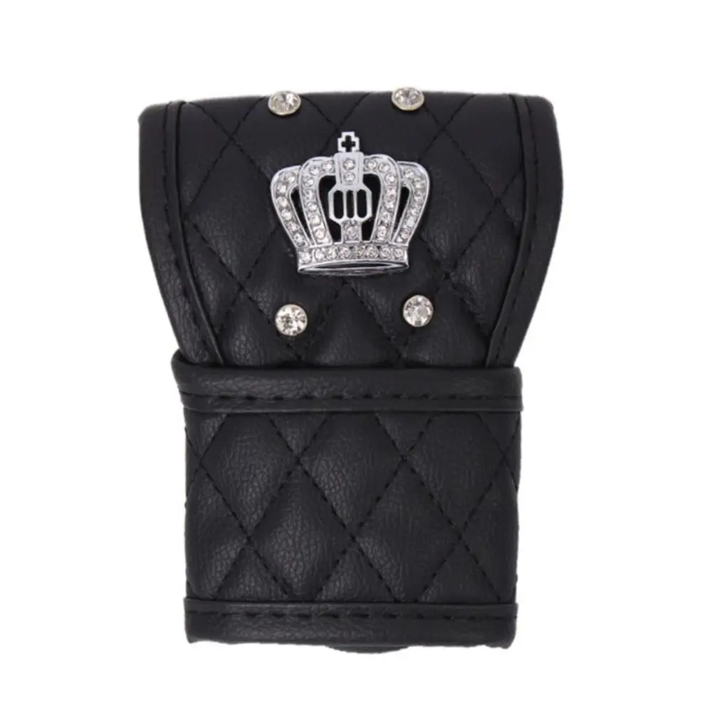 Fashion Women PU Leather Car Steering Wheel Cover Diamond Black Pink Auto Wheel Covers Cases for Lady Girls Car Accessories