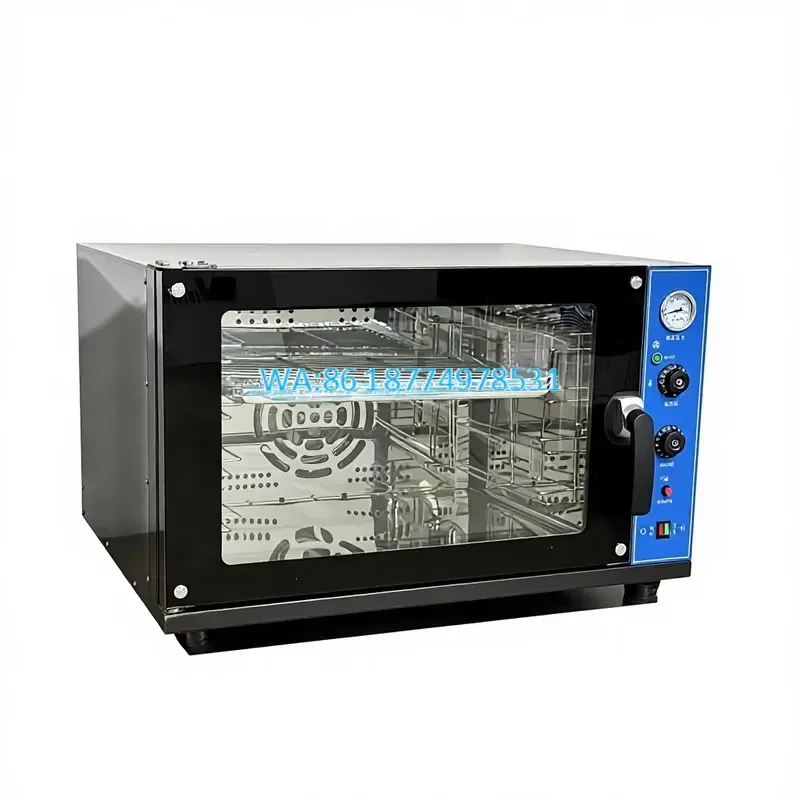 Wmwmnu 4 Trays Large See-through Glass Convection Oven Rapid Heating for Bread Cake Pizza in Commercial Bakeries and Cafes