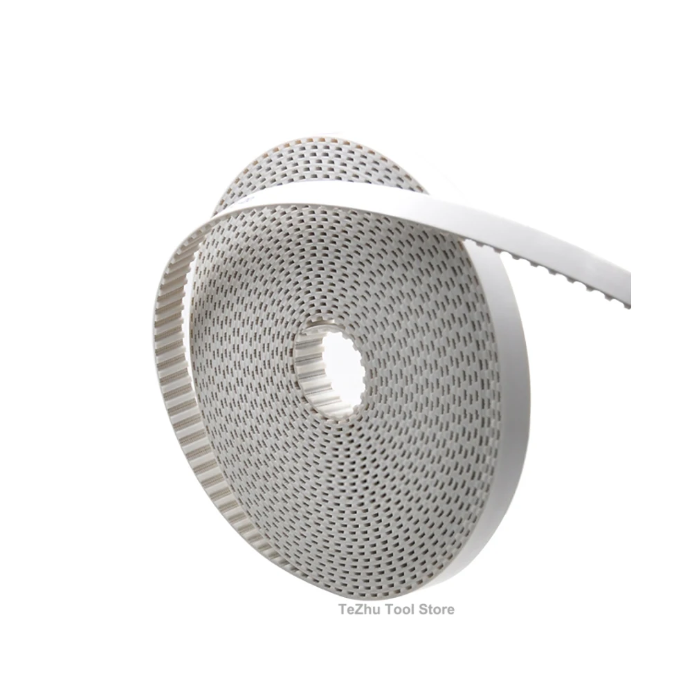 1Meter MXL L H XL Type Open Timing Belt Width 6/10/15/20/25/30mm White PU Polyurethane With Steel Core Synchronous Belt