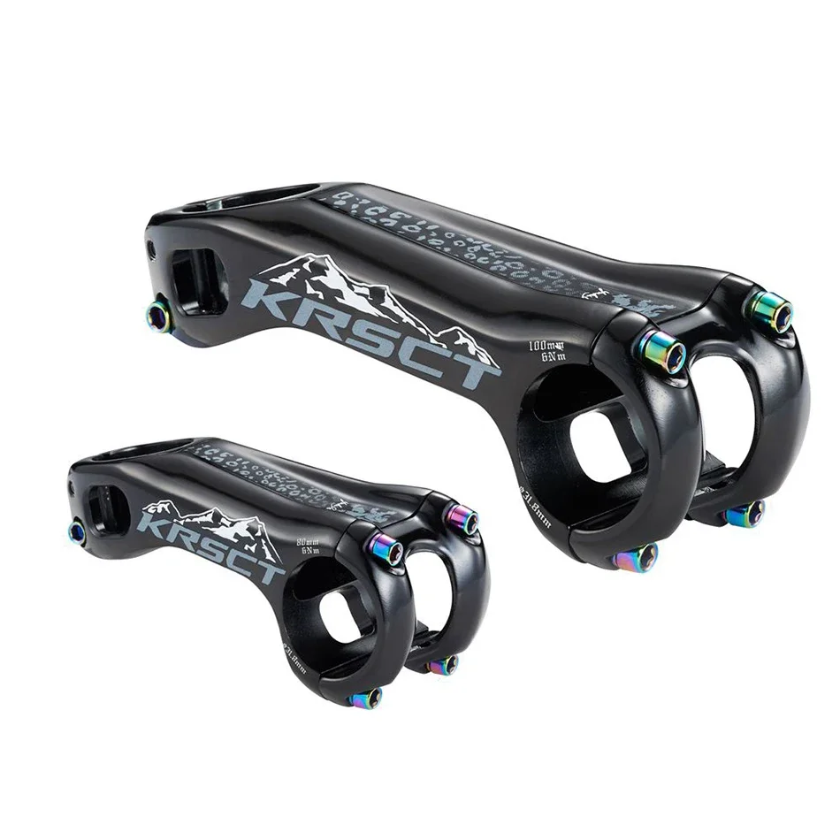 KRSCT 3D Forging High Strength Bicycle Stem Mountain Bike Stem -20 Degree 70/80/90/100mm Length for AM/FR/DH 31.8mm Handlebar