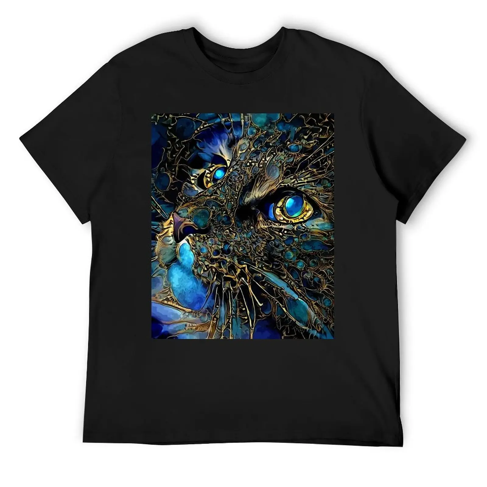 Cat jewell -cat, chat, cat, lea roche paintings T-Shirt graphics oversizeds vintage anime shirt shirts graphic men clothings