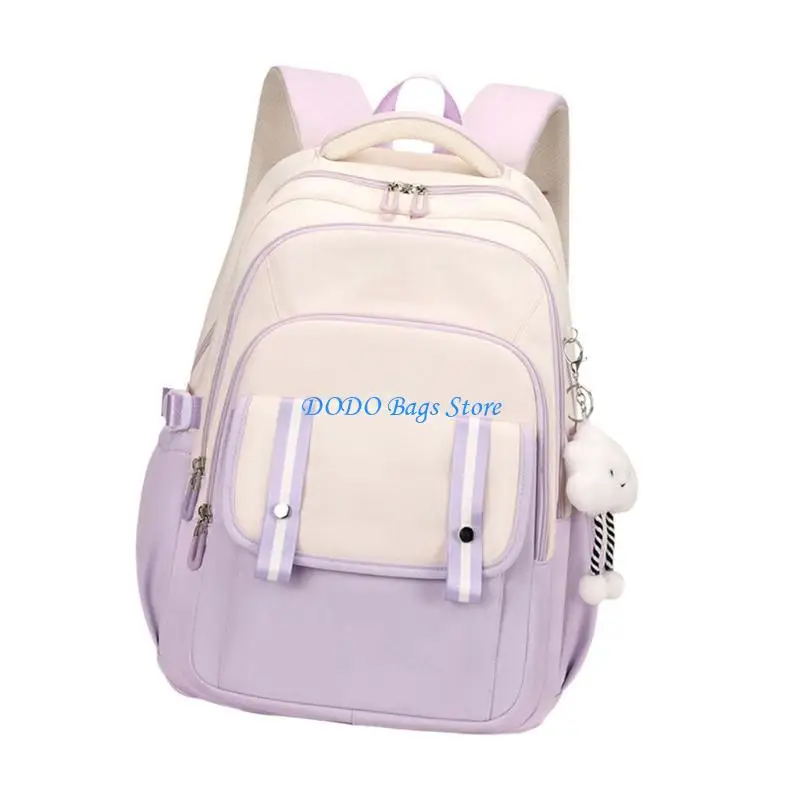 

E8FB Large Capacity Backpack School Bag Casual Daypack For Travel And Daily Commute