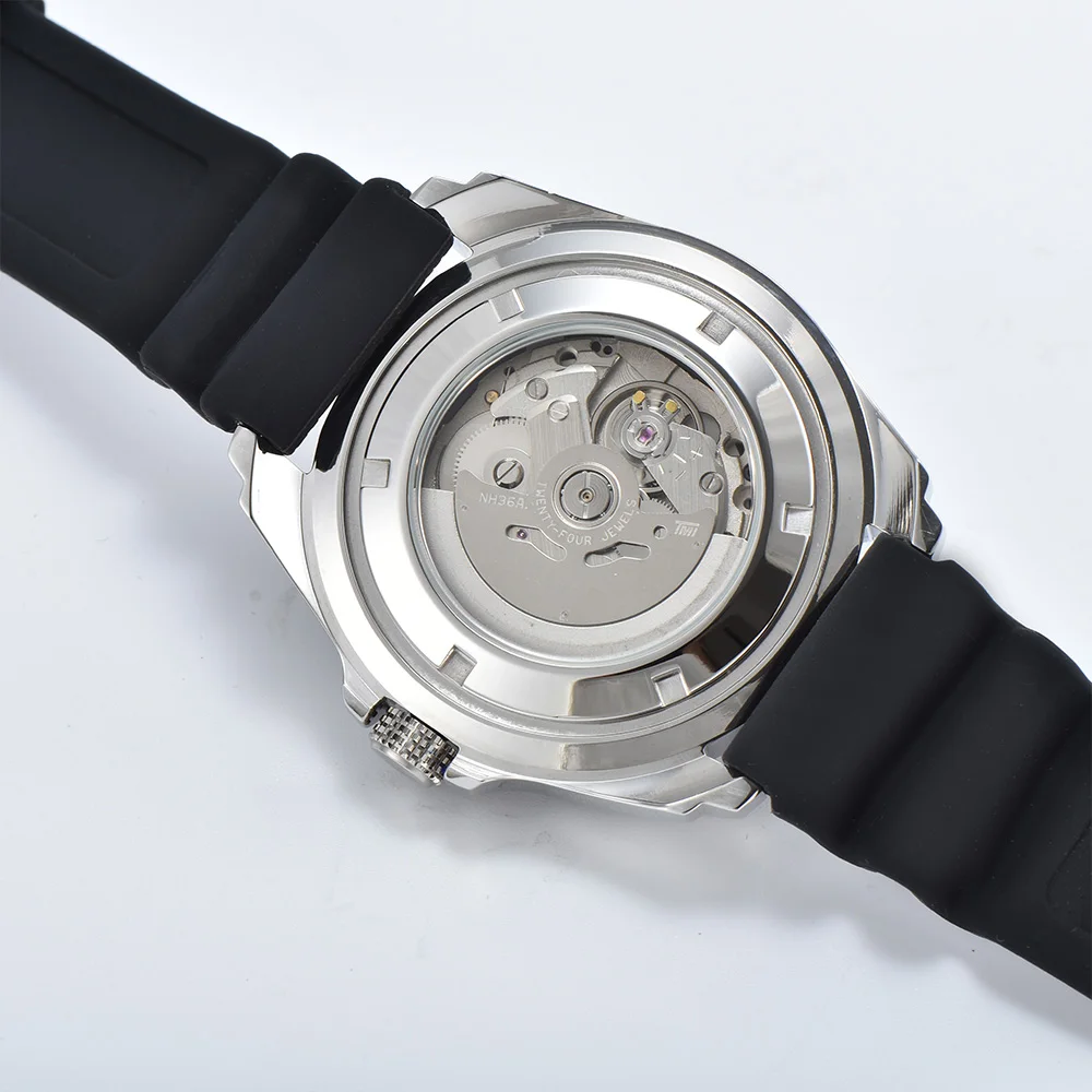 44mm NH36 Fashion Steel Watch Luxury Automatic Mechanical Watch Sapphire Glass, Water Resistant, Men's Sport Date Watch