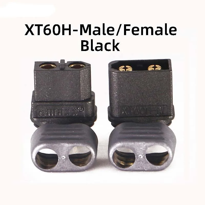 5PCS/5Pair XT60H with protective sheath, yellow and black model plug, T-plug interface connector, Amass genuine model accessory