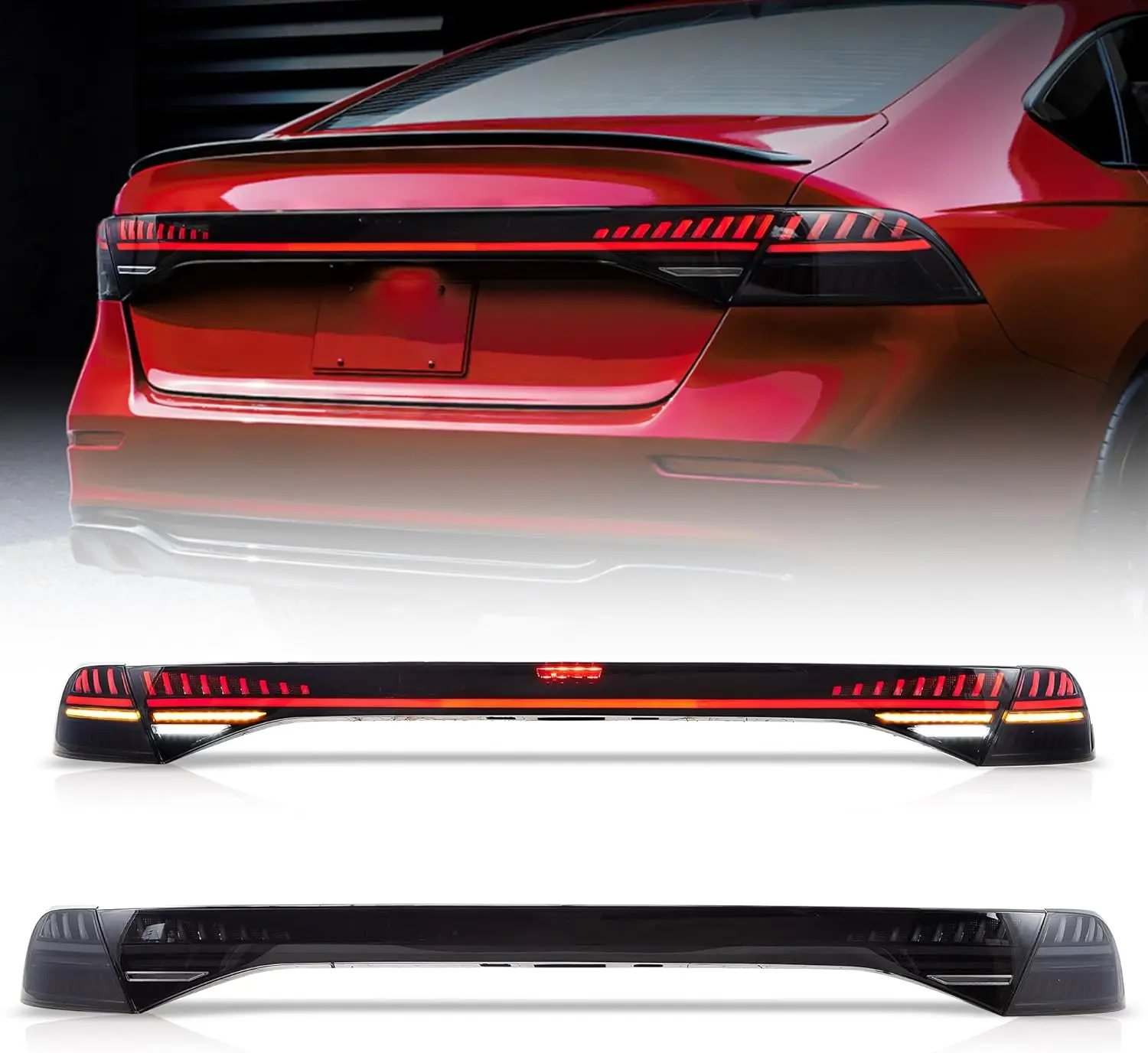 LED Tail Lights For Honda Accord 2023 2024 2025 Rear Lamp Pair Sequential Assembly