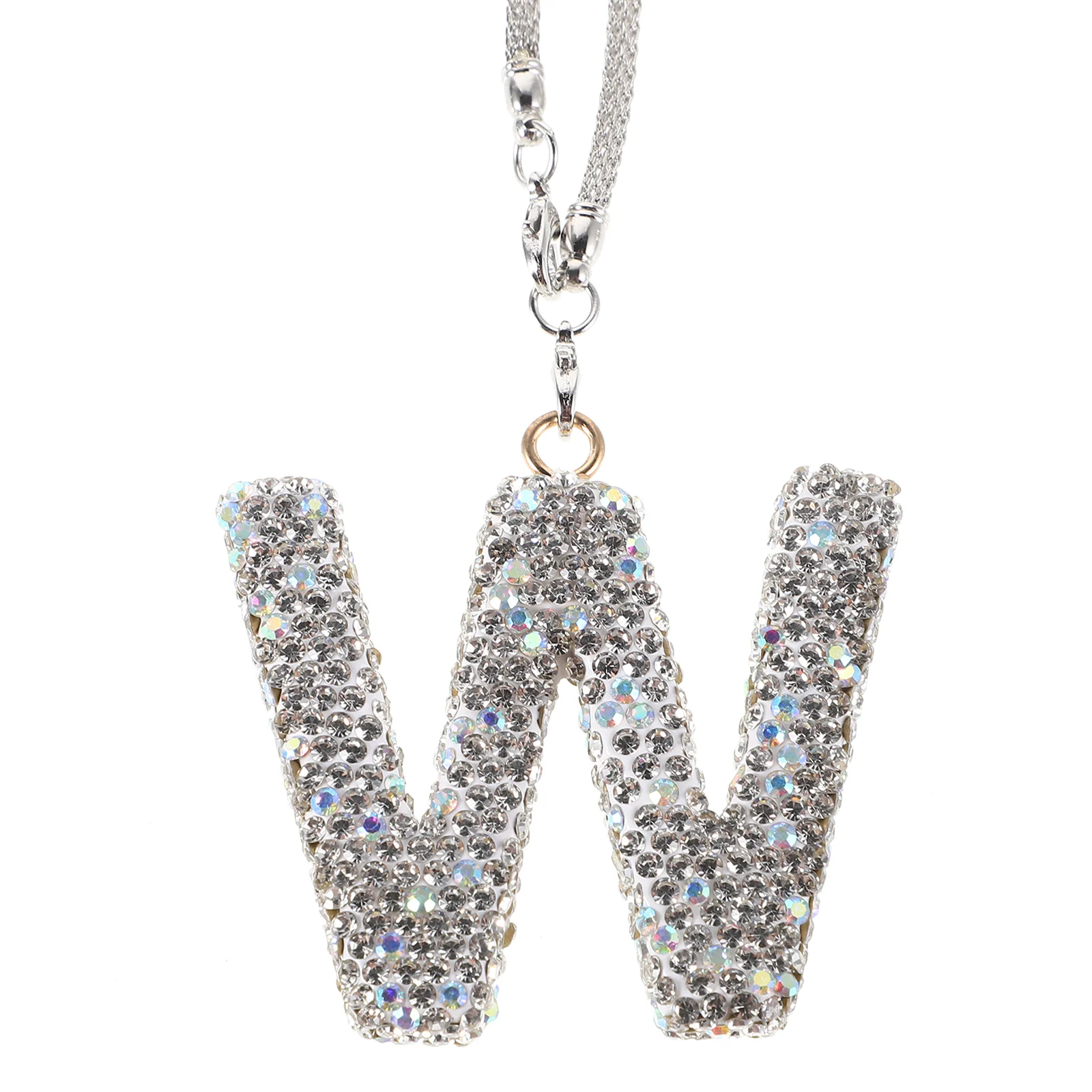 

Elegant Letter Car Interior Accessories Rhinestone Hanging nament Lightweight Safe Universal Rear View Mirror Pendant
