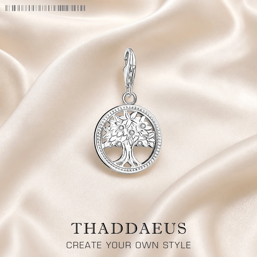 Dropshipping Dei Regali Eleganti Dei Monili Delle Ragazze Delle Donne Dell'argento Sterlina Della Primavera 925 Di Fascino Del Pendente Dell'albero Della Vita-image