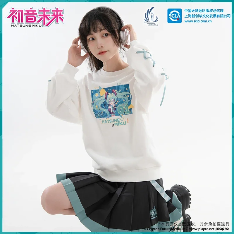 Original Miku Sweatshirt Women Men Casual O-neck Long Sleeve T-Shirt Autumn Winter Cosplay Costume Harajuku Clothing