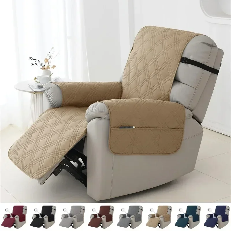 1seater Anti-slip Recliner Cover Solid Color Waterproof Armchair Slipcover Lazy Boy Relax Couch Coushion for Living Room Home