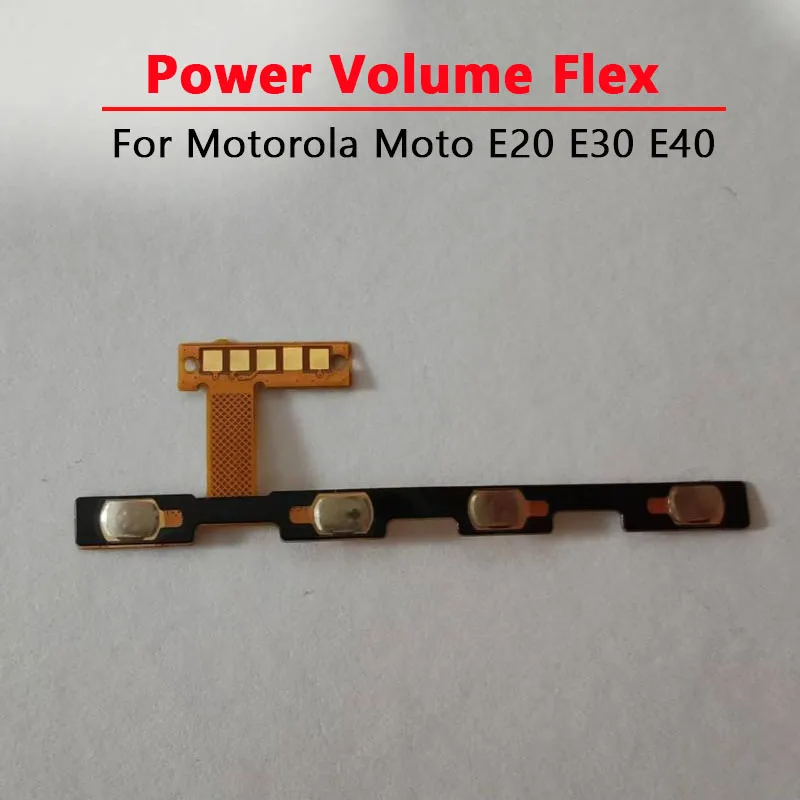 Power Button Switch & Volume Up / Down On / Off Button Flex Cable For Moto E13 E20 E22 E22i E30 E32 E40 E60 Lite E5 Play Go