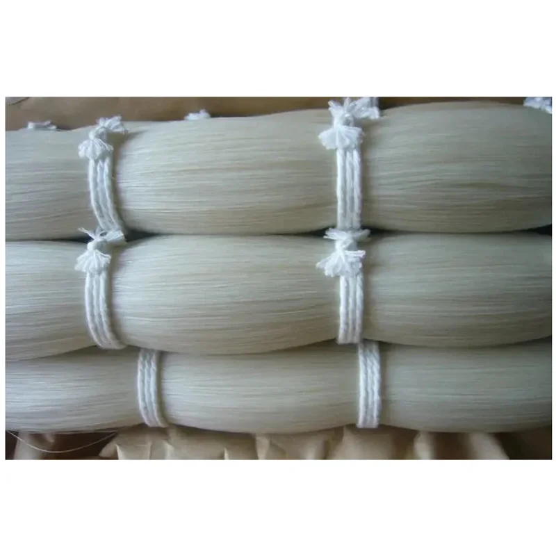 250 grams Top grade Stallion Siberian horsetail bowhair 78 cm violin viola cello double bass bow horse hair white bow hair