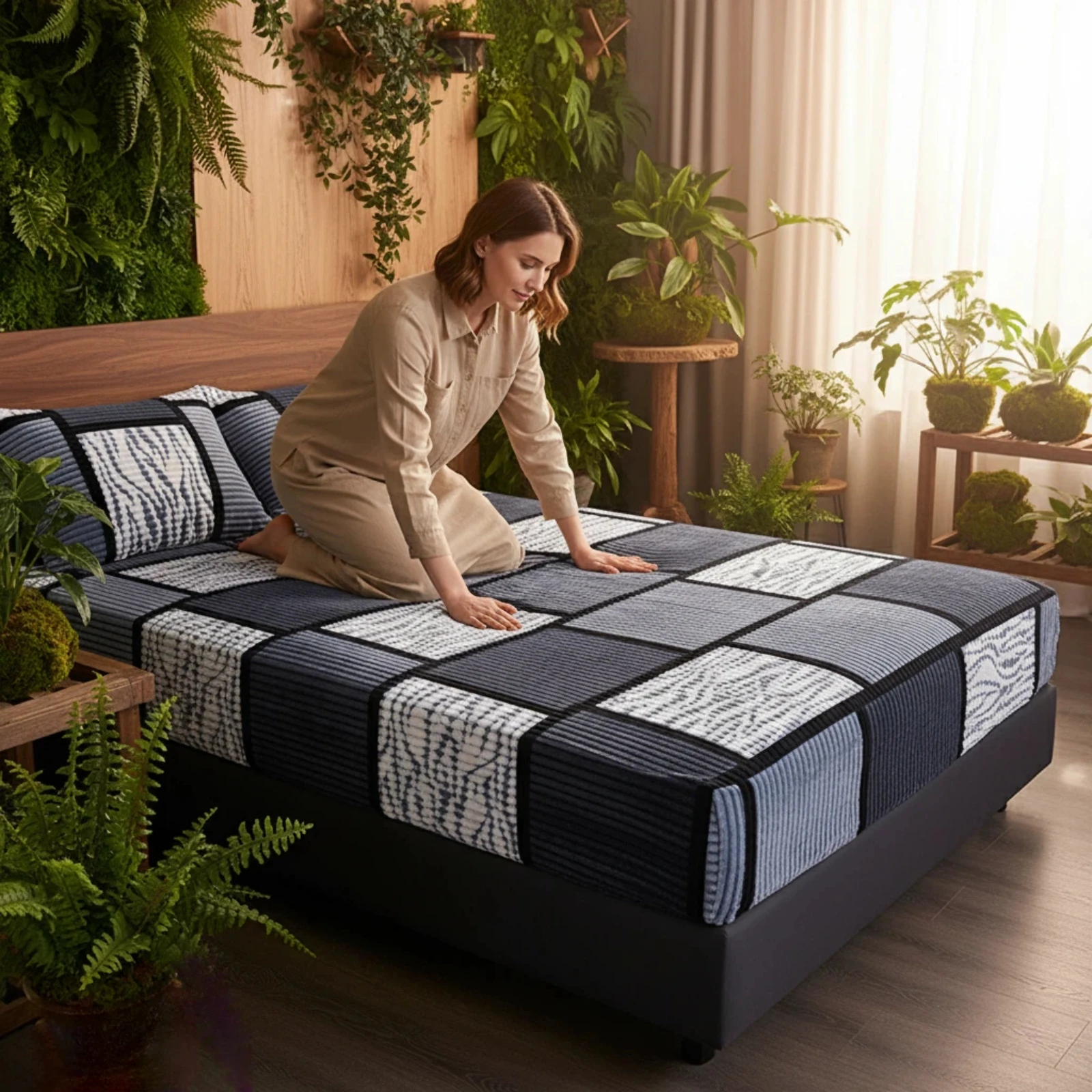 King Size Solid Cut Flower Sheet   1 Piece Ultra Soft Velvet Fitted Cover  Single Piece Plush Bedding Only
