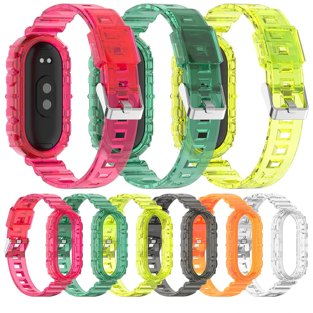 Watchband For Xiaomi Band 9 9NFC Strap Clasp Wrist Premium TPU One-piece Armor Protect Fitness Tracker Watchband Bracelet