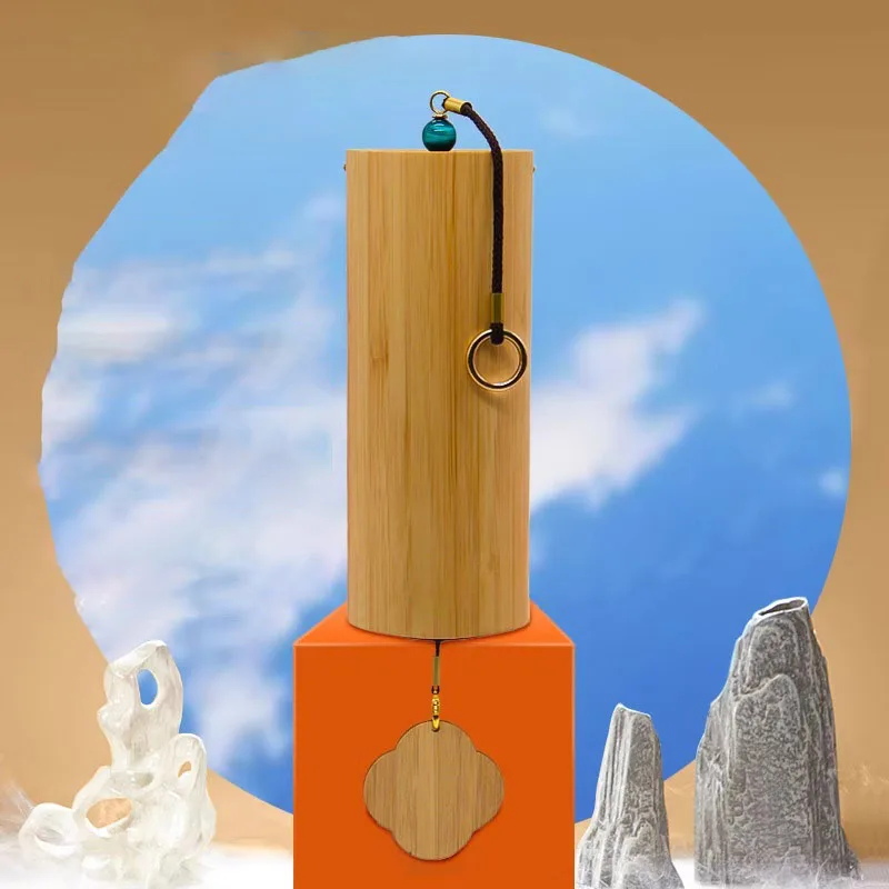 Bamboo Tube Wind Chime Yoga Meditation Japanese Chord Wind Chime Hanging Relaxation Diatonic Bell Indoor Outdoor Decoration Bell