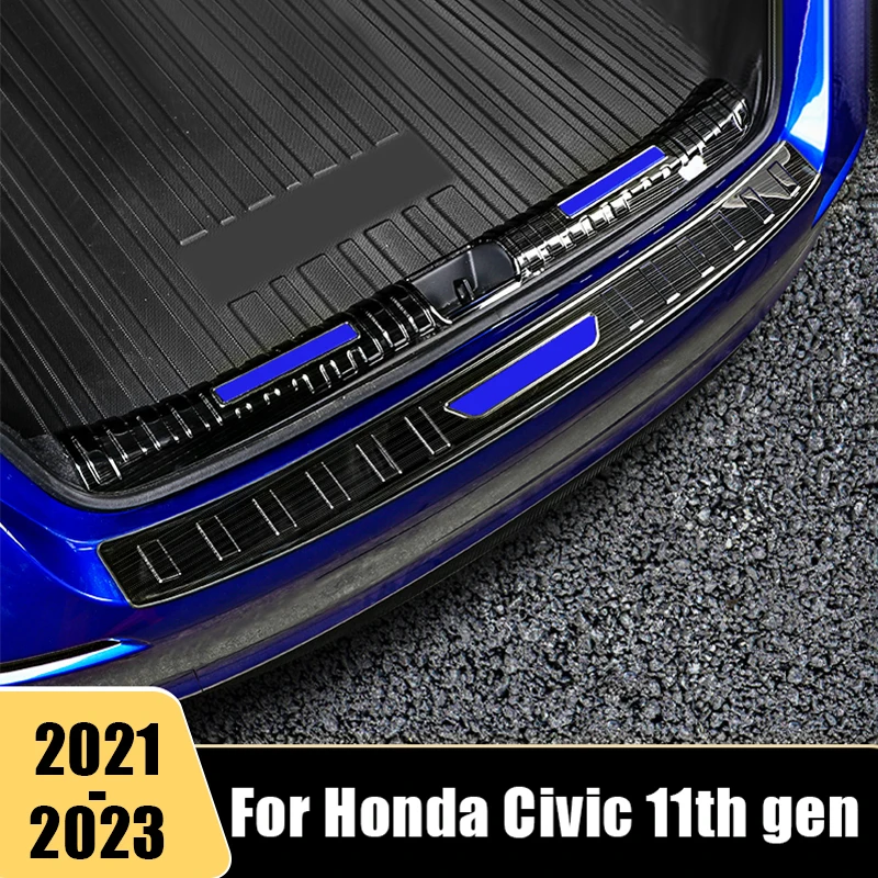 

For Honda Civic 11th Gen 2021 2022 2023 Car Trunk Threshold Guard Cover Trim Tailgate Sill Anti-scratch Protector Accessories