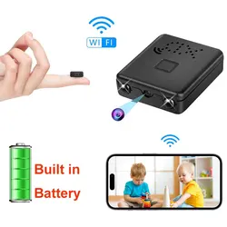 Smallest Wifi Mini Camera 1080P Baby Monitor Surveillance Cam Built In Battery with Night Vision Motion Detection for Security