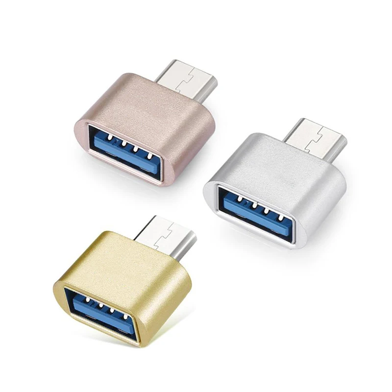 1-5Pcs Mini Type C to USB 3.0 Adapter USB-C Male OTG A Female Data Connector For MacBook Pro iPad MacBook Xiaomi Type C Device