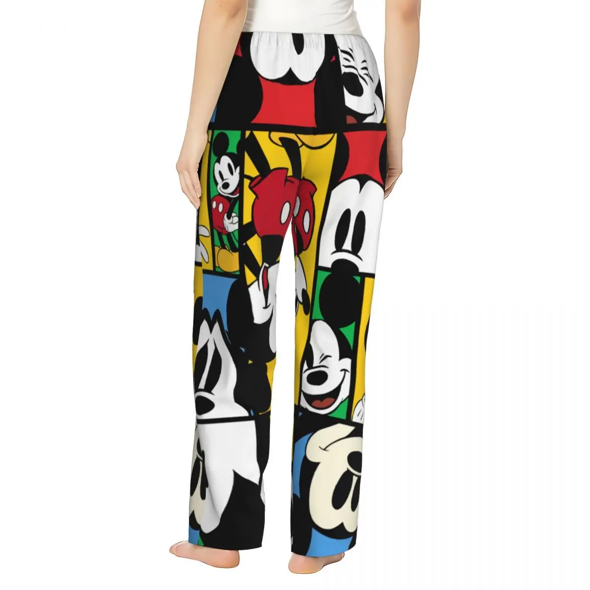 Personalizado impresso minnie mickey mouse animação dos desenhos animados calças de pijama feminino dormir bottoms com bolsos