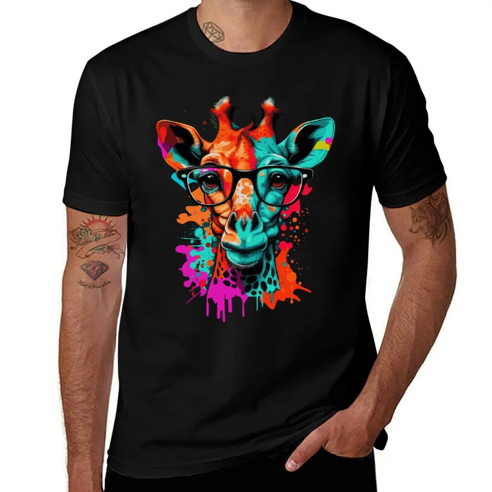 

Cute giraffe T-Shirt shirts graphic tees Short sleeve tee man t shirt mens t shirts pack
