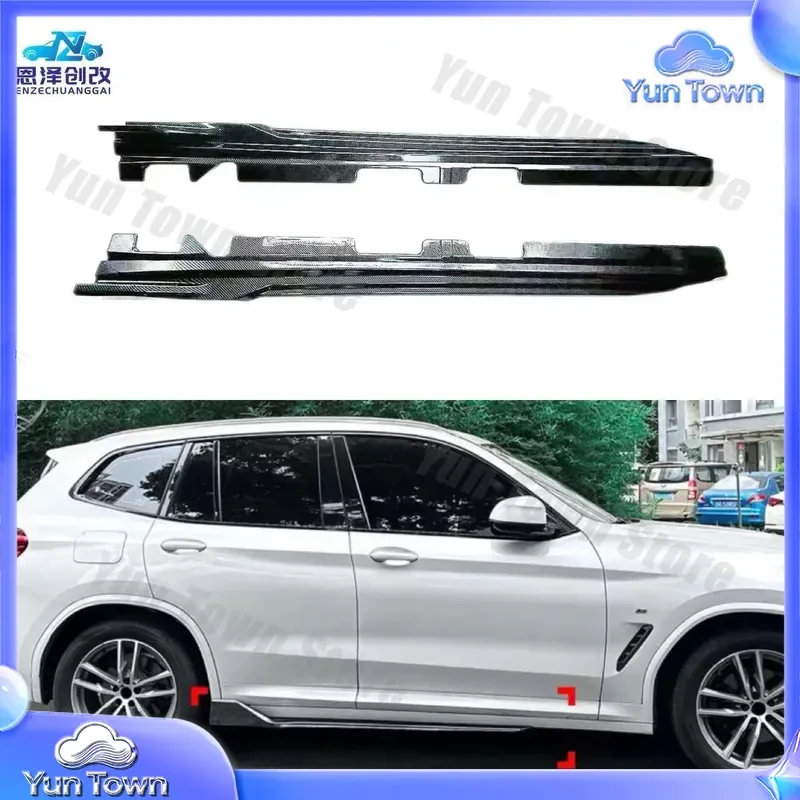 Custom for X3 G01 side skirt ABS plastic body kit bright black modified car styling trim compatible with G01 chassis