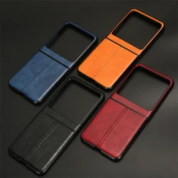 For Motorola Moto Razr 40 Ultra Luxury Calfskin PU Leather lines Back Cover Soft Case For Moto Razr40 Ultra Cover Phone Case