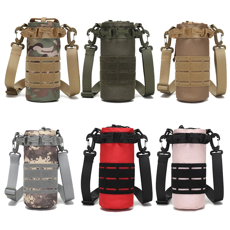 

Camouflage 1000D Nylon Tactical Molle Kettle Pouch Small Shoulder Water Holder Cover Bag For Outdoor Cycling Hunting