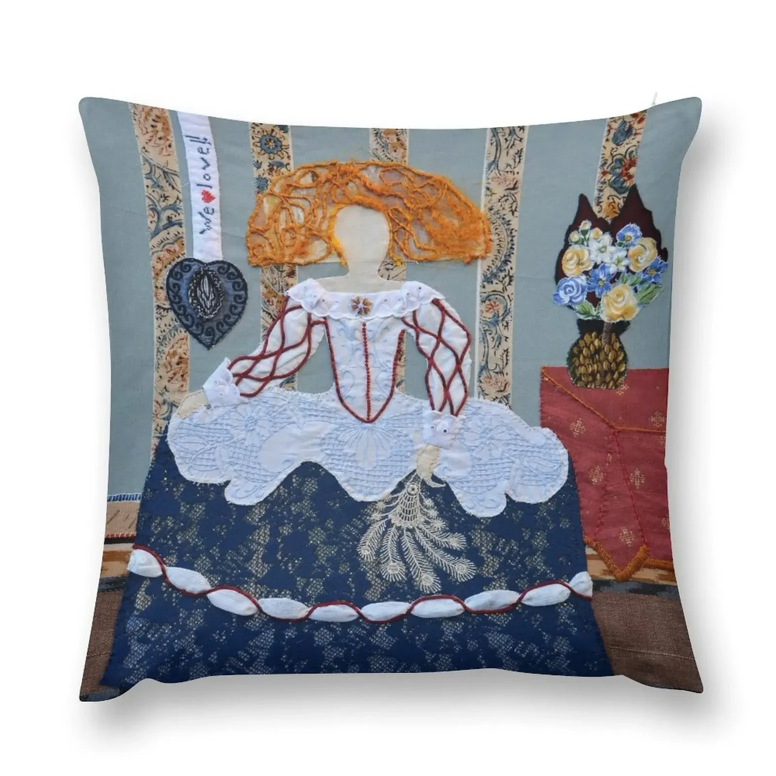 Menina in blue Throw Pillow Decorative pillow case ornamental pillows pillow