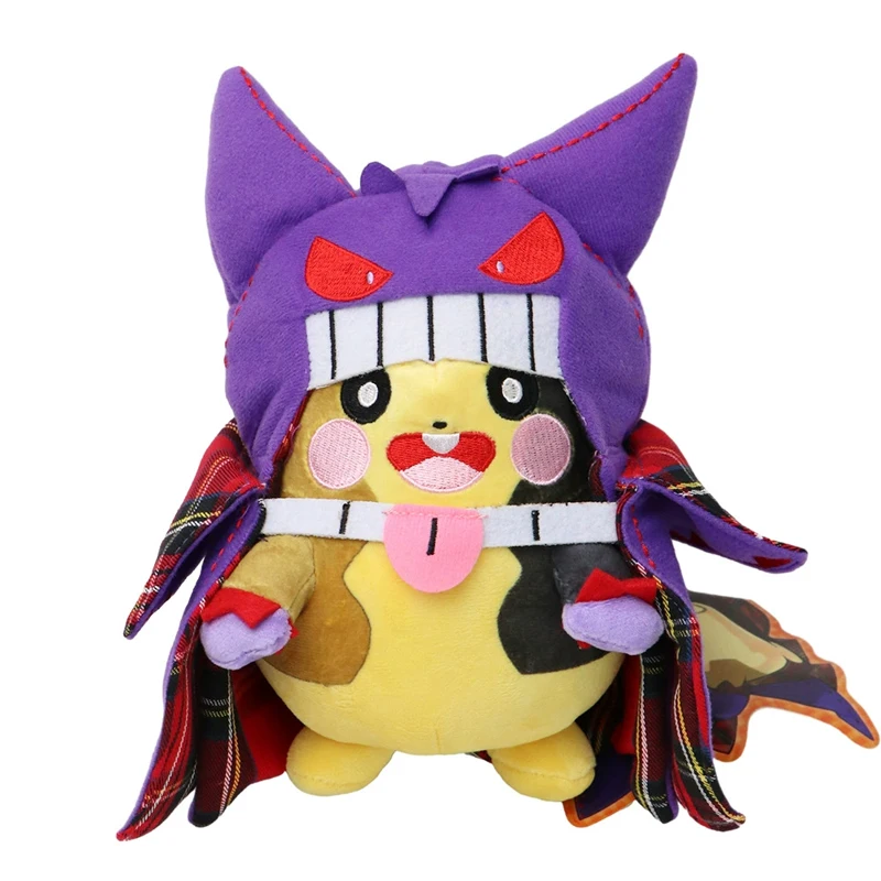 NOWY 20cm 1-7 sztuk/zestaw Cosplay Pikachu Pokemon pluszowa lalka Meowth Gengar Psyduck Kawaii miękka kreskówka Piplup zabawka dla dzieci prezent