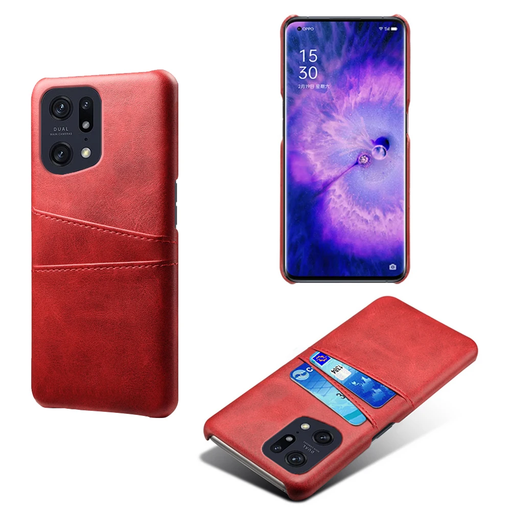 Find X5 Pro Retro PU Leather Cover For OPPO Find X5 Pro Case Card Slots Wallet Coque For Oppo Find X 5 X5pro Findx5 Pro 5G Capa