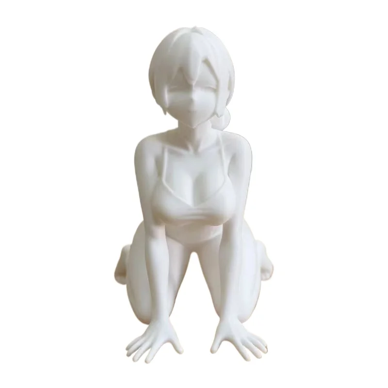 

White Kneeling Beauty Girl 3D Printed Ornament Desktop Fish Tank Wine Cabinet Decoration Birthday Anniversary Gift
