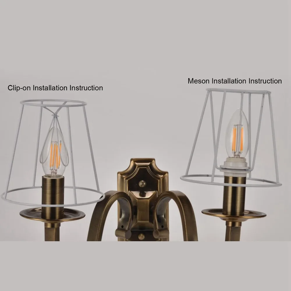 3PCS Modern Fabric Lampshade Clip On Design 5.1 inch Height Chandelier Lamp Shades Wall Lamp Shade Table Lamp