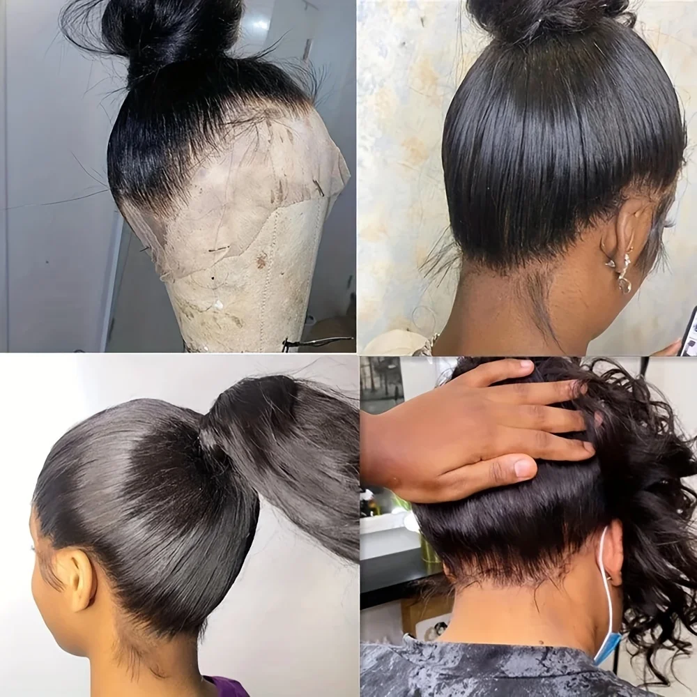 360 HD Lace Front Wig Human Hair 250% Density Body Wave Transparent Lace Frontal Wig Pre-Plucked Hair Full Hairline Natural Wigs image 5