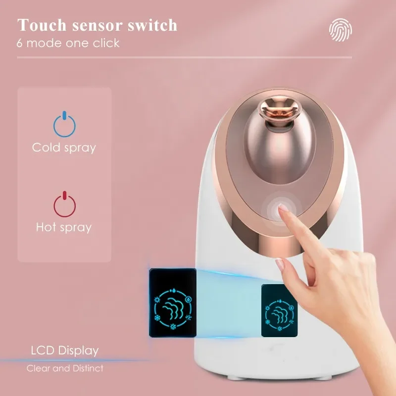 Intelligent facial care with 6 beauty modes: face steamer, water replenisher, and humidifier