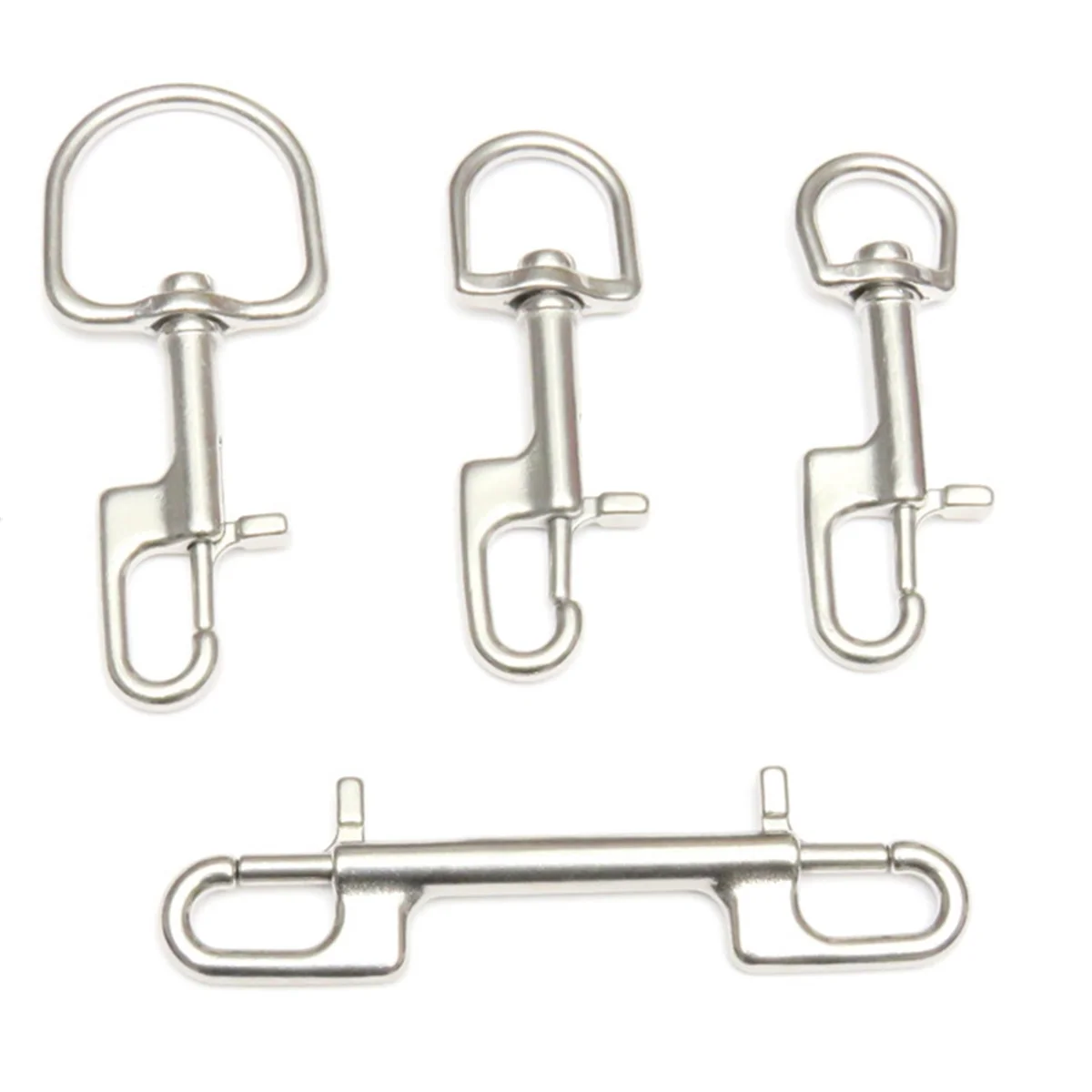 4PCS Bolt Snap Hook, Trigger Snaps Metal Clips for Diving, Dog