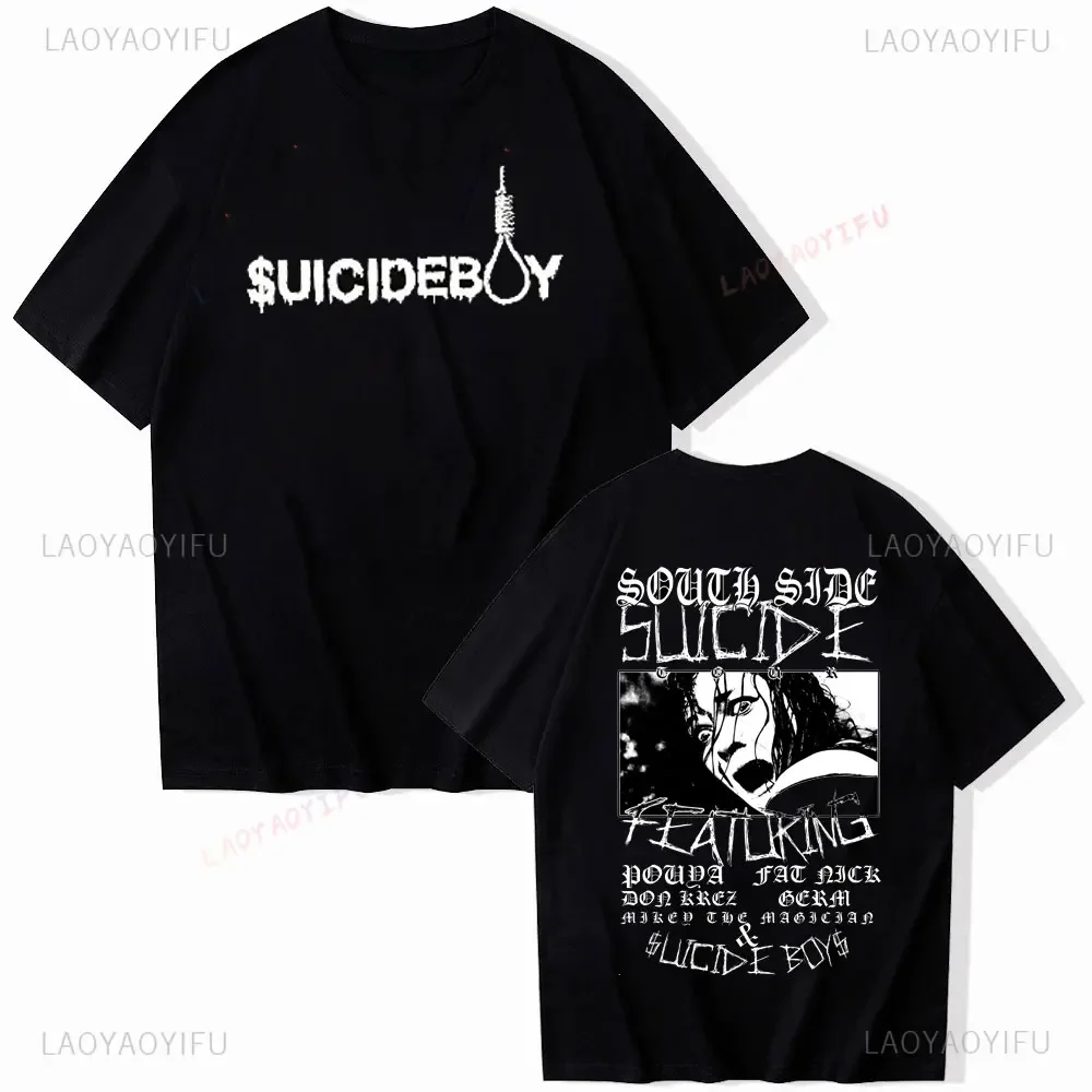 Suicideboys 코튼 티셔츠, G59 Suicideboys 티셔츠, Merch 아메리칸 힙합 O넥, 캐주얼 반팔 셔츠